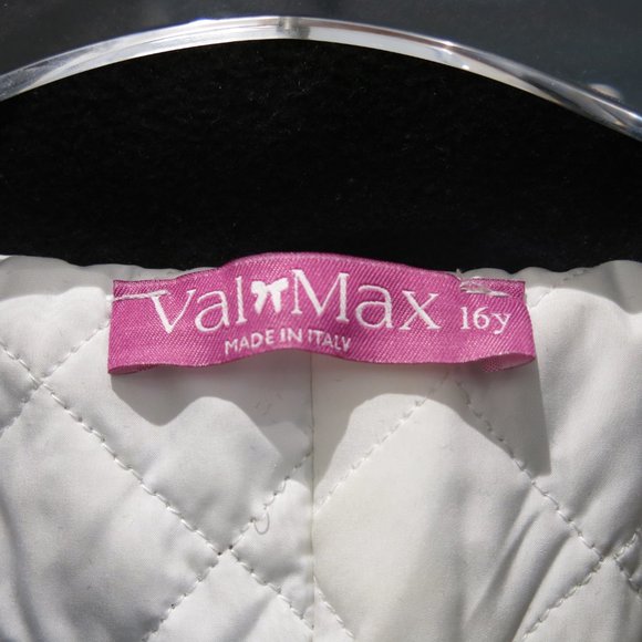 Valmax wool like new black girls coat - Picture 3 of 4